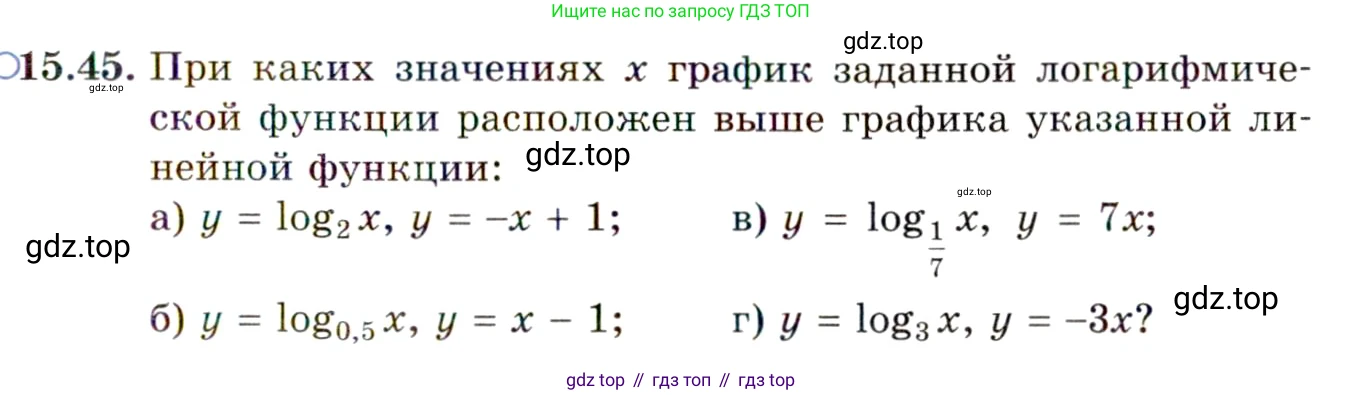 ГДЗ Алгебра, 11 класс Учебник, авторы: Мордкович Александр Григорьевич, Семенов Павел Владимирович, издательство Мнемозина, Москва, 2019, Часть 2, страница 95, номер 15.45, Условие