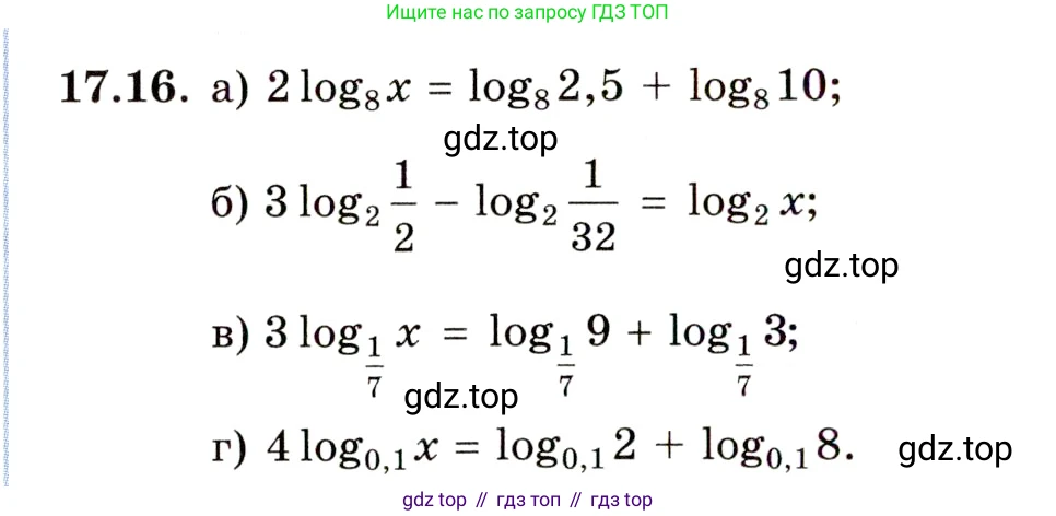 ГДЗ Алгебра, 11 класс Учебник, авторы: Мордкович Александр Григорьевич, Семенов Павел Владимирович, издательство Мнемозина, Москва, 2019, Часть 2, страница 106, номер 17.16, Условие