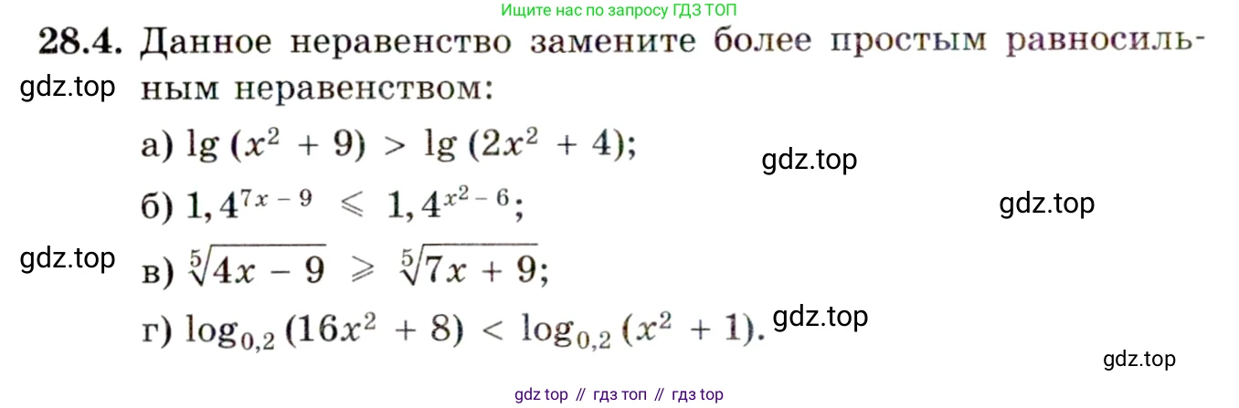 ГДЗ Алгебра, 11 класс Учебник, авторы: Мордкович Александр Григорьевич, Семенов Павел Владимирович, издательство Мнемозина, Москва, 2019, Часть 2, страница 174, номер 28.4, Условие