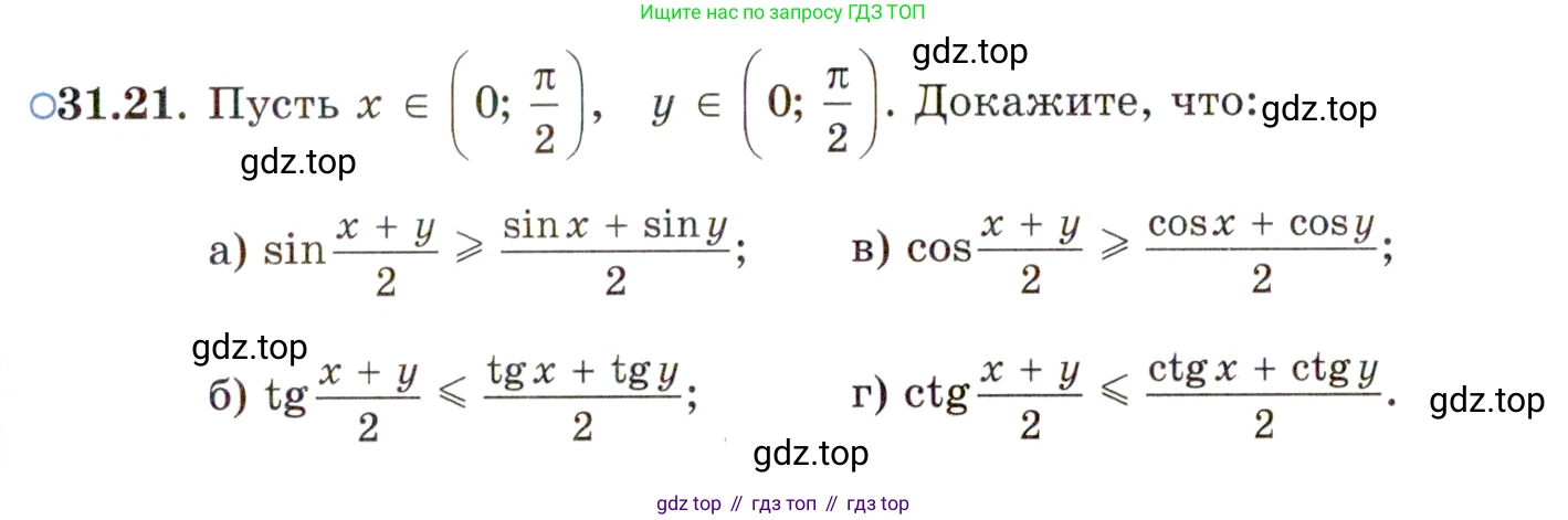 ГДЗ Алгебра, 11 класс Учебник, авторы: Мордкович Александр Григорьевич, Семенов Павел Владимирович, издательство Мнемозина, Москва, 2019, Часть 2, страница 201, номер 31.21, Условие