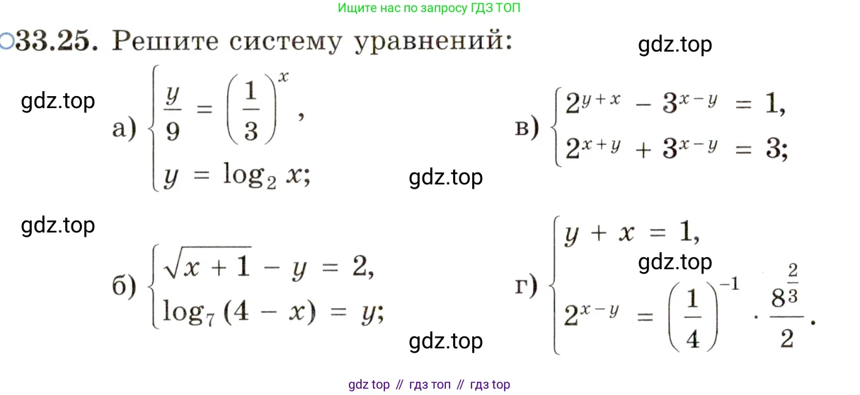 ГДЗ Алгебра, 11 класс Учебник, авторы: Мордкович Александр Григорьевич, Семенов Павел Владимирович, издательство Мнемозина, Москва, 2019, Часть 2, страница 212, номер 33.25, Условие