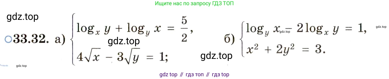 ГДЗ Алгебра, 11 класс Учебник, авторы: Мордкович Александр Григорьевич, Семенов Павел Владимирович, издательство Мнемозина, Москва, 2019, Часть 2, страница 213, номер 33.32, Условие