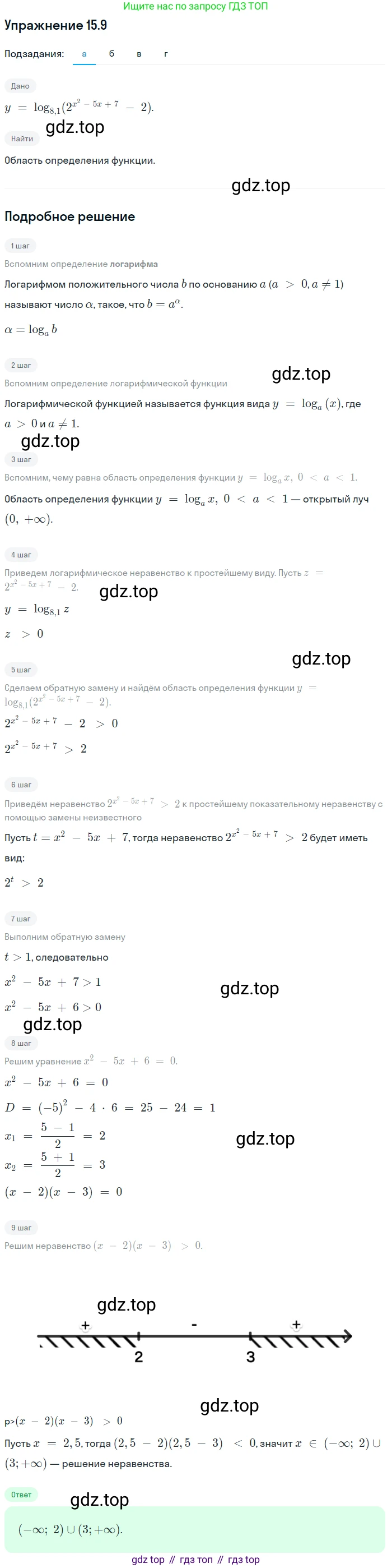 ГДЗ Алгебра, 11 класс Учебник, авторы: Мордкович Александр Григорьевич, Семенов Павел Владимирович, издательство Мнемозина, Москва, 2019, Часть 2, страница 90, номер 15.9, Решение 1 (продолжение 3)