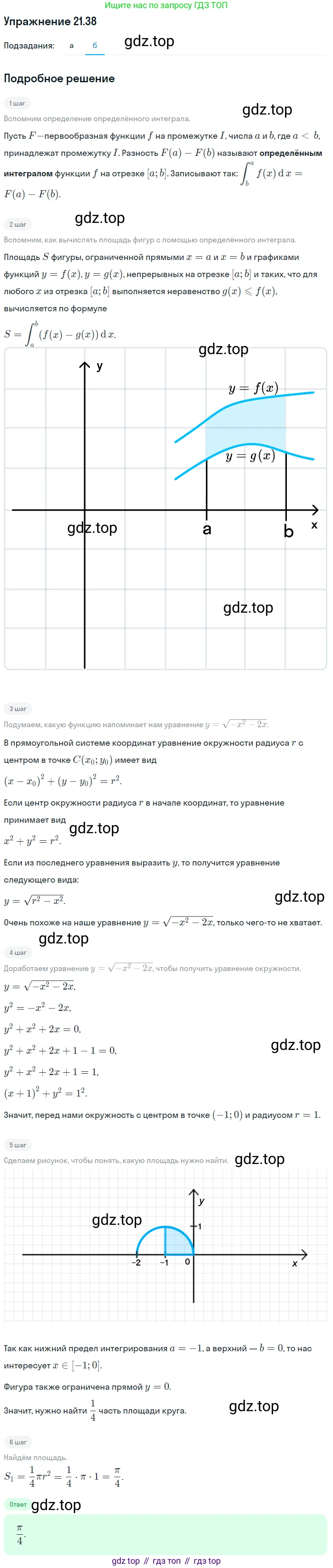 ГДЗ Алгебра, 11 класс Учебник, авторы: Мордкович Александр Григорьевич, Семенов Павел Владимирович, издательство Мнемозина, Москва, 2019, Часть 2, страница 140, номер 21.38, Решение 1 (продолжение 2)