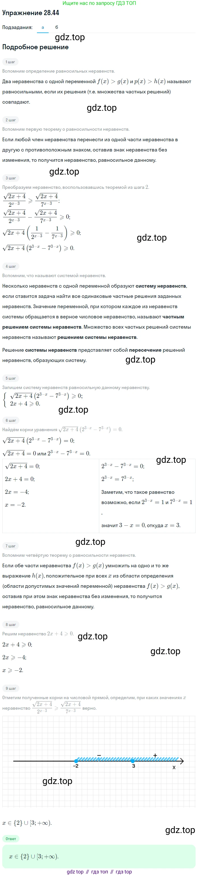 ГДЗ Алгебра, 11 класс Учебник, авторы: Мордкович Александр Григорьевич, Семенов Павел Владимирович, издательство Мнемозина, Москва, 2019, Часть 2, страница 178, номер 28.44, Решение 1