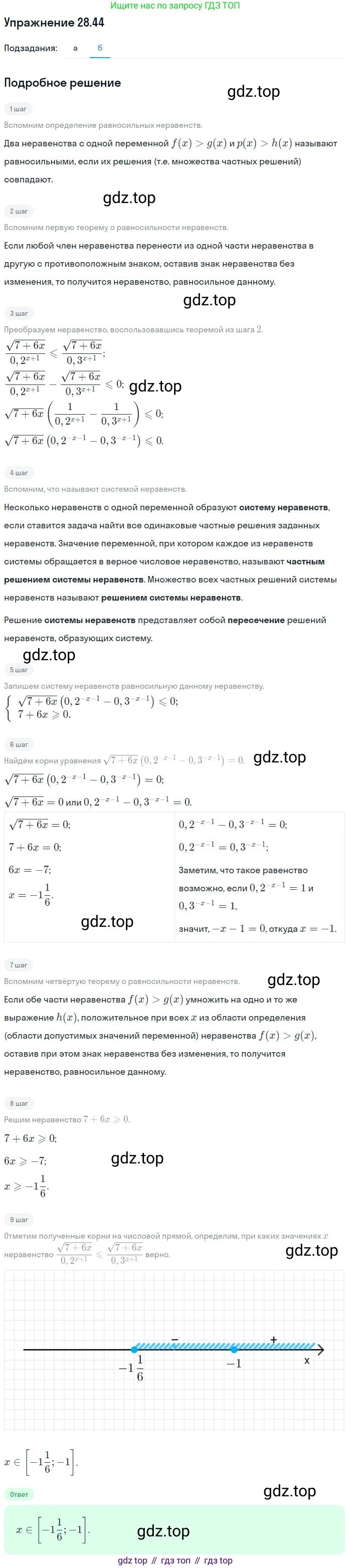 ГДЗ Алгебра, 11 класс Учебник, авторы: Мордкович Александр Григорьевич, Семенов Павел Владимирович, издательство Мнемозина, Москва, 2019, Часть 2, страница 178, номер 28.44, Решение 1 (продолжение 2)