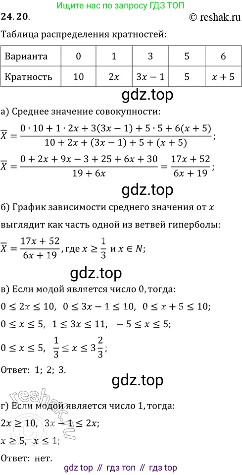ГДЗ Алгебра, 11 класс Учебник, авторы: Мордкович Александр Григорьевич, Семенов Павел Владимирович, издательство Мнемозина, Москва, 2019, Часть 2, страница 161, номер 24.20, Решение 2