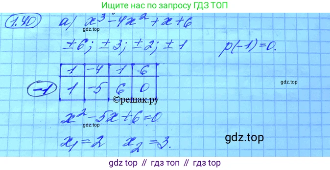 ГДЗ Алгебра, 11 класс Учебник, авторы: Мордкович Александр Григорьевич, Семенов Павел Владимирович, издательство Мнемозина, Москва, 2019, Часть 2, страница 16, номер 1.40, Решение 3