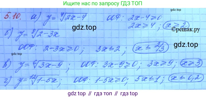 ГДЗ Алгебра, 11 класс Учебник, авторы: Мордкович Александр Григорьевич, Семенов Павел Владимирович, издательство Мнемозина, Москва, 2019, Часть 2, страница 31, номер 5.10, Решение 3