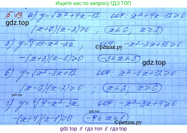 ГДЗ Алгебра, 11 класс Учебник, авторы: Мордкович Александр Григорьевич, Семенов Павел Владимирович, издательство Мнемозина, Москва, 2019, Часть 2, страница 32, номер 5.13, Решение 3