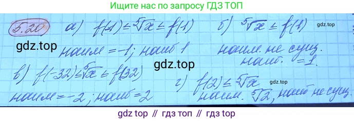 ГДЗ Алгебра, 11 класс Учебник, авторы: Мордкович Александр Григорьевич, Семенов Павел Владимирович, издательство Мнемозина, Москва, 2019, Часть 2, страница 33, номер 5.20, Решение 3