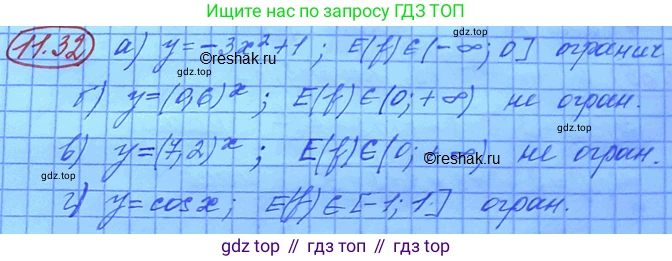 ГДЗ Алгебра, 11 класс Учебник, авторы: Мордкович Александр Григорьевич, Семенов Павел Владимирович, издательство Мнемозина, Москва, 2019, Часть 2, страница 65, номер 11.32, Решение 3
