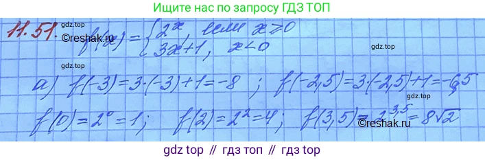 ГДЗ Алгебра, 11 класс Учебник, авторы: Мордкович Александр Григорьевич, Семенов Павел Владимирович, издательство Мнемозина, Москва, 2019, Часть 2, страница 69, номер 11.51, Решение 3
