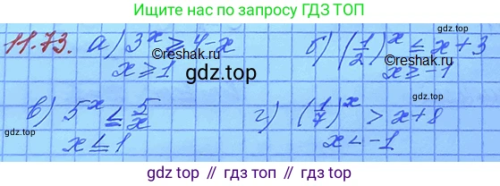 ГДЗ Алгебра, 11 класс Учебник, авторы: Мордкович Александр Григорьевич, Семенов Павел Владимирович, издательство Мнемозина, Москва, 2019, Часть 2, страница 72, номер 11.73, Решение 3
