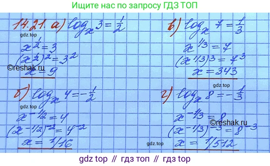 ГДЗ Алгебра, 11 класс Учебник, авторы: Мордкович Александр Григорьевич, Семенов Павел Владимирович, издательство Мнемозина, Москва, 2019, Часть 2, страница 87, номер 14.21, Решение 3