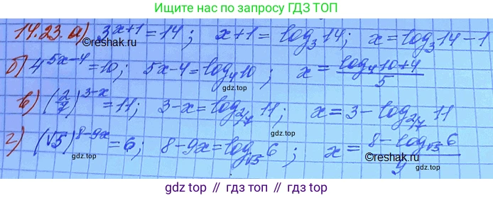 ГДЗ Алгебра, 11 класс Учебник, авторы: Мордкович Александр Григорьевич, Семенов Павел Владимирович, издательство Мнемозина, Москва, 2019, Часть 2, страница 87, номер 14.23, Решение 3