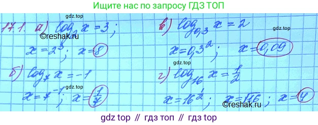 ГДЗ Алгебра, 11 класс Учебник, авторы: Мордкович Александр Григорьевич, Семенов Павел Владимирович, издательство Мнемозина, Москва, 2019, Часть 2, страница 104, номер 17.1, Решение 3