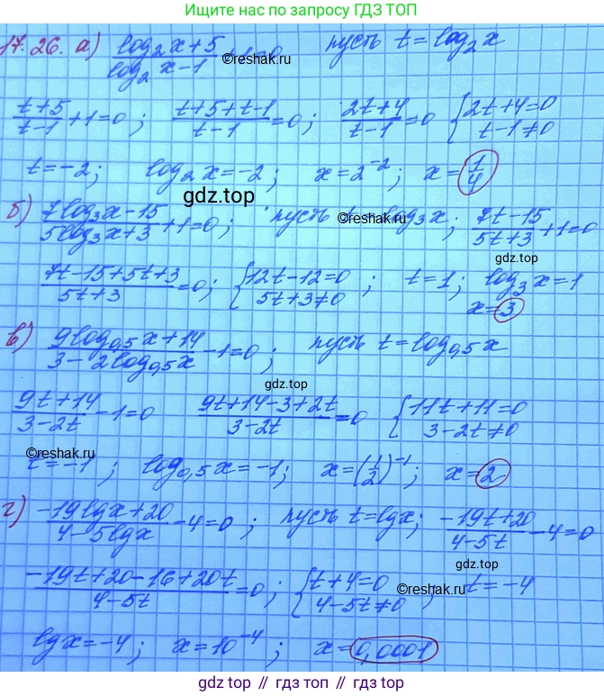 ГДЗ Алгебра, 11 класс Учебник, авторы: Мордкович Александр Григорьевич, Семенов Павел Владимирович, издательство Мнемозина, Москва, 2019, Часть 2, страница 108, номер 17.26, Решение 3