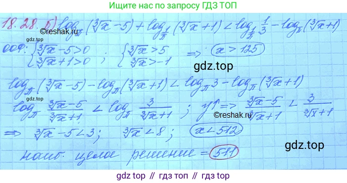 ГДЗ Алгебра, 11 класс Учебник, авторы: Мордкович Александр Григорьевич, Семенов Павел Владимирович, издательство Мнемозина, Москва, 2019, Часть 2, страница 115, номер 18.28, Решение 3 (продолжение 2)
