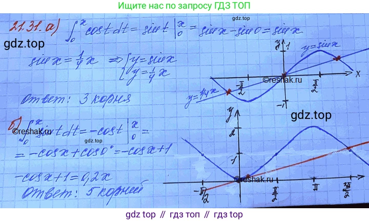 ГДЗ Алгебра, 11 класс Учебник, авторы: Мордкович Александр Григорьевич, Семенов Павел Владимирович, издательство Мнемозина, Москва, 2019, Часть 2, страница 138, номер 21.31, Решение 3