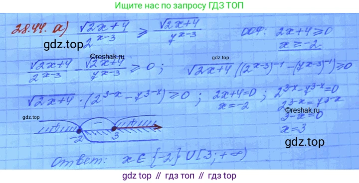 ГДЗ Алгебра, 11 класс Учебник, авторы: Мордкович Александр Григорьевич, Семенов Павел Владимирович, издательство Мнемозина, Москва, 2019, Часть 2, страница 178, номер 28.44, Решение 3
