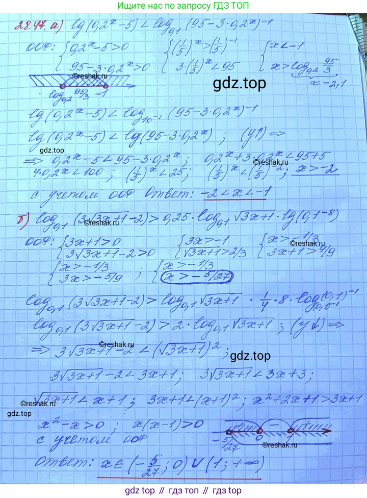 ГДЗ Алгебра, 11 класс Учебник, авторы: Мордкович Александр Григорьевич, Семенов Павел Владимирович, издательство Мнемозина, Москва, 2019, Часть 2, страница 179, номер 28.47, Решение 3