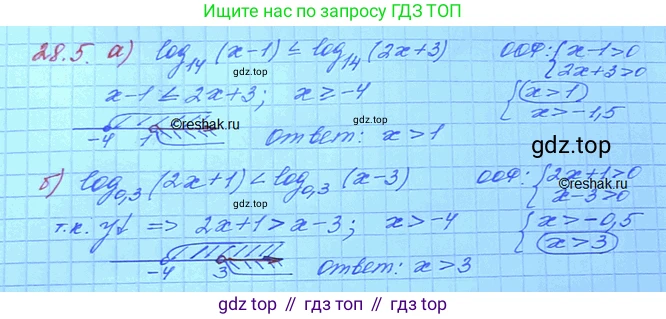 ГДЗ Алгебра, 11 класс Учебник, авторы: Мордкович Александр Григорьевич, Семенов Павел Владимирович, издательство Мнемозина, Москва, 2019, Часть 2, страница 174, номер 28.5, Решение 3