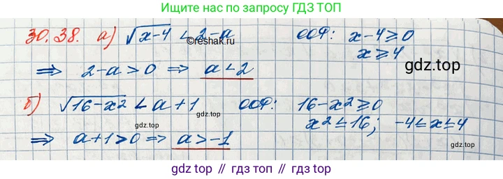 ГДЗ Алгебра, 11 класс Учебник, авторы: Мордкович Александр Григорьевич, Семенов Павел Владимирович, издательство Мнемозина, Москва, 2019, Часть 2, страница 195, номер 30.38, Решение 3