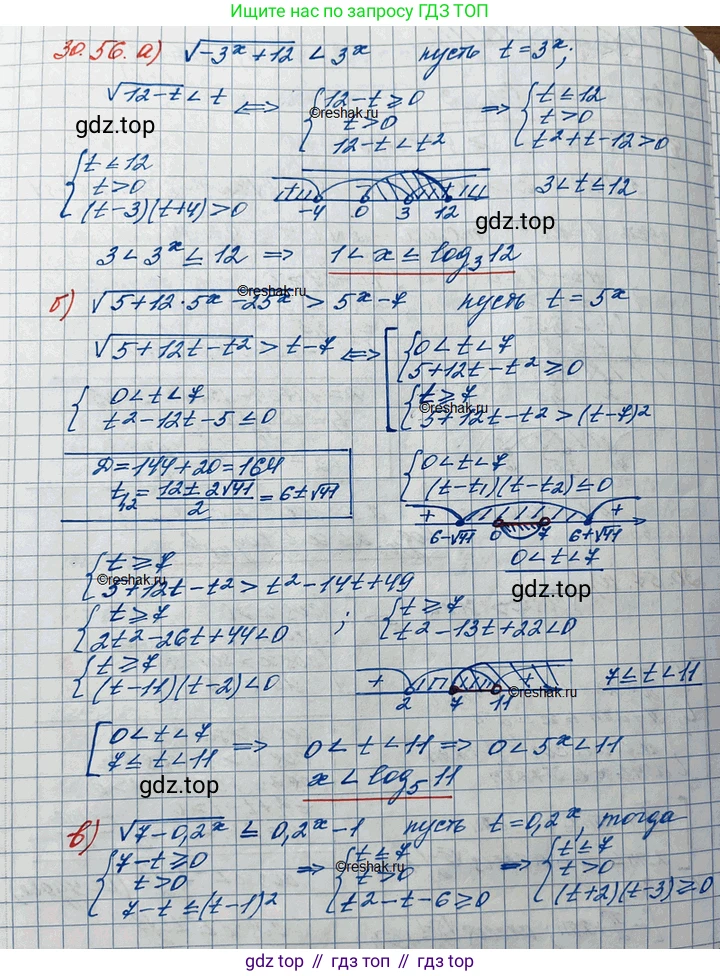 ГДЗ Алгебра, 11 класс Учебник, авторы: Мордкович Александр Григорьевич, Семенов Павел Владимирович, издательство Мнемозина, Москва, 2019, Часть 2, страница 197, номер 30.56, Решение 3