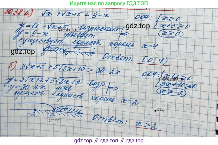 ГДЗ Алгебра, 11 класс Учебник, авторы: Мордкович Александр Григорьевич, Семенов Павел Владимирович, издательство Мнемозина, Москва, 2019, Часть 2, страница 197, номер 30.58, Решение 3