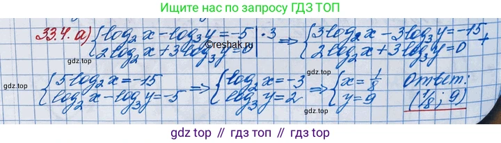ГДЗ Алгебра, 11 класс Учебник, авторы: Мордкович Александр Григорьевич, Семенов Павел Владимирович, издательство Мнемозина, Москва, 2019, Часть 2, страница 209, номер 33.4, Решение 3