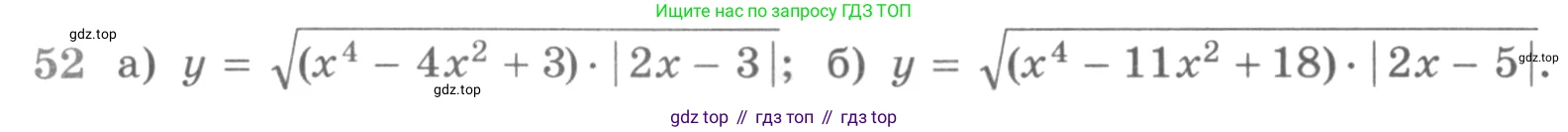 ГДЗ Алгебра, 11 класс Учебник, авторы: Никольский Сергей Михайлович, Потапов Михаил Константинович, Решетников Николай Николаевич, Шевкин Александр Владимирович, издательство Просвещение, Москва, 2014, голубого цвета, страница 415, номер 52, Условие