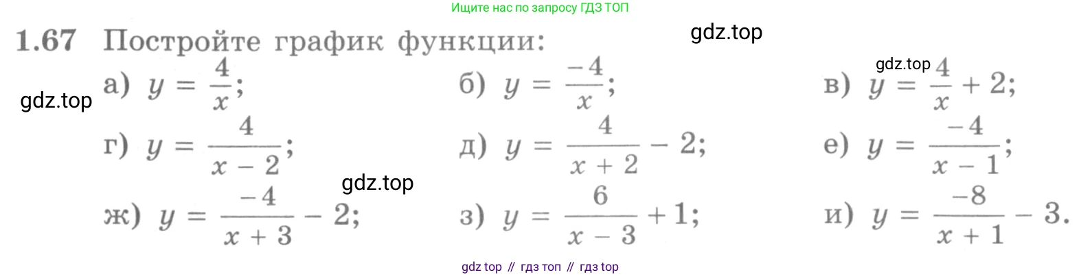 ГДЗ Алгебра, 11 класс Учебник, авторы: Никольский Сергей Михайлович, Потапов Михаил Константинович, Решетников Николай Николаевич, Шевкин Александр Владимирович, издательство Просвещение, Москва, 2014, голубого цвета, страница 32, номер 1.67, Условие