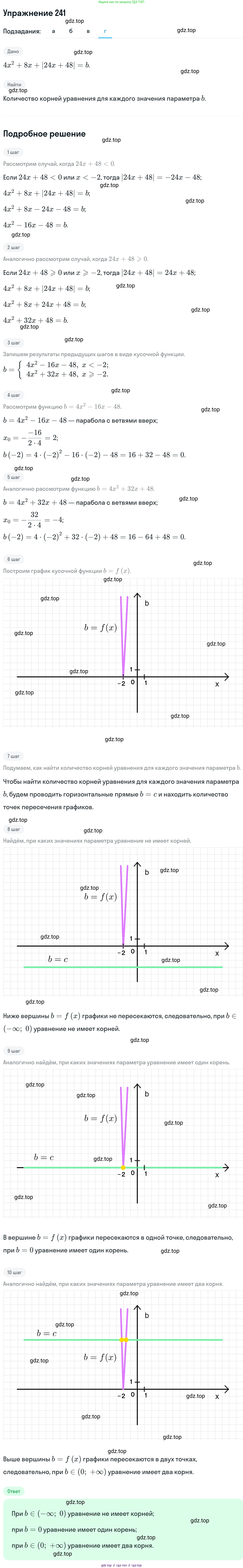 ГДЗ Алгебра, 11 класс Учебник, авторы: Никольский Сергей Михайлович, Потапов Михаил Константинович, Решетников Николай Николаевич, Шевкин Александр Владимирович, издательство Просвещение, Москва, 2014, голубого цвета, страница 430, номер 241, Решение 1 (продолжение 4)