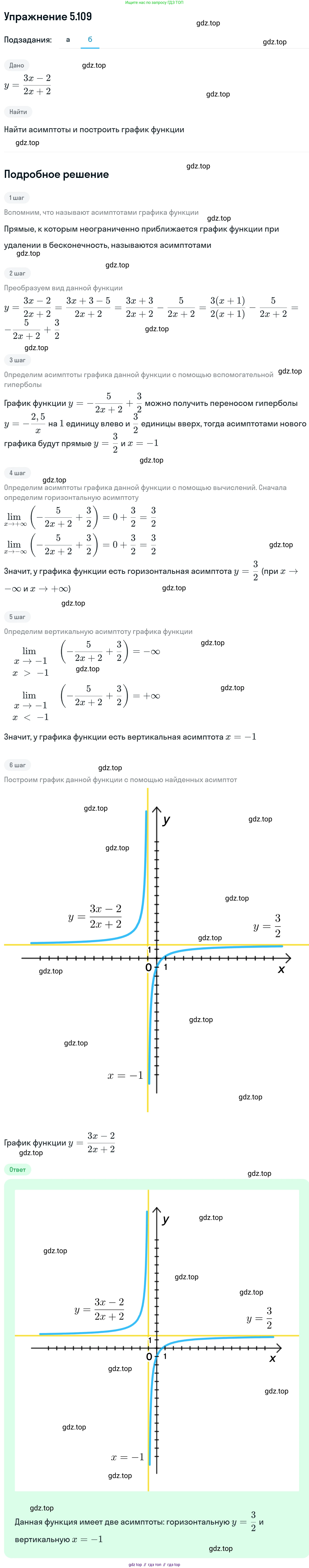 ГДЗ Алгебра, 11 класс Учебник, авторы: Никольский Сергей Михайлович, Потапов Михаил Константинович, Решетников Николай Николаевич, Шевкин Александр Владимирович, издательство Просвещение, Москва, 2014, голубого цвета, страница 156, номер 5.109, Решение 1 (продолжение 2)