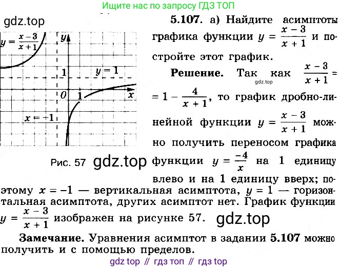 ГДЗ Алгебра, 11 класс Учебник, авторы: Никольский Сергей Михайлович, Потапов Михаил Константинович, Решетников Николай Николаевич, Шевкин Александр Владимирович, издательство Просвещение, Москва, 2014, голубого цвета, страница 155, номер 5.107, Решение 2