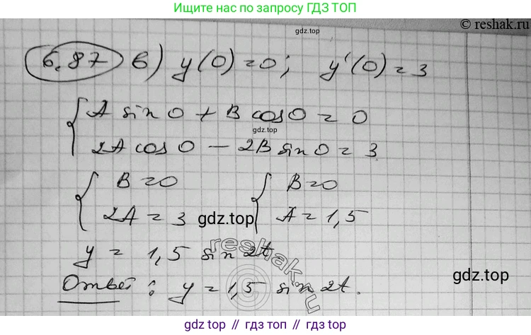 ГДЗ Алгебра, 11 класс Учебник, авторы: Никольский Сергей Михайлович, Потапов Михаил Константинович, Решетников Николай Николаевич, Шевкин Александр Владимирович, издательство Просвещение, Москва, 2014, голубого цвета, страница 206, номер 6.87, Решение 2 (продолжение 2)