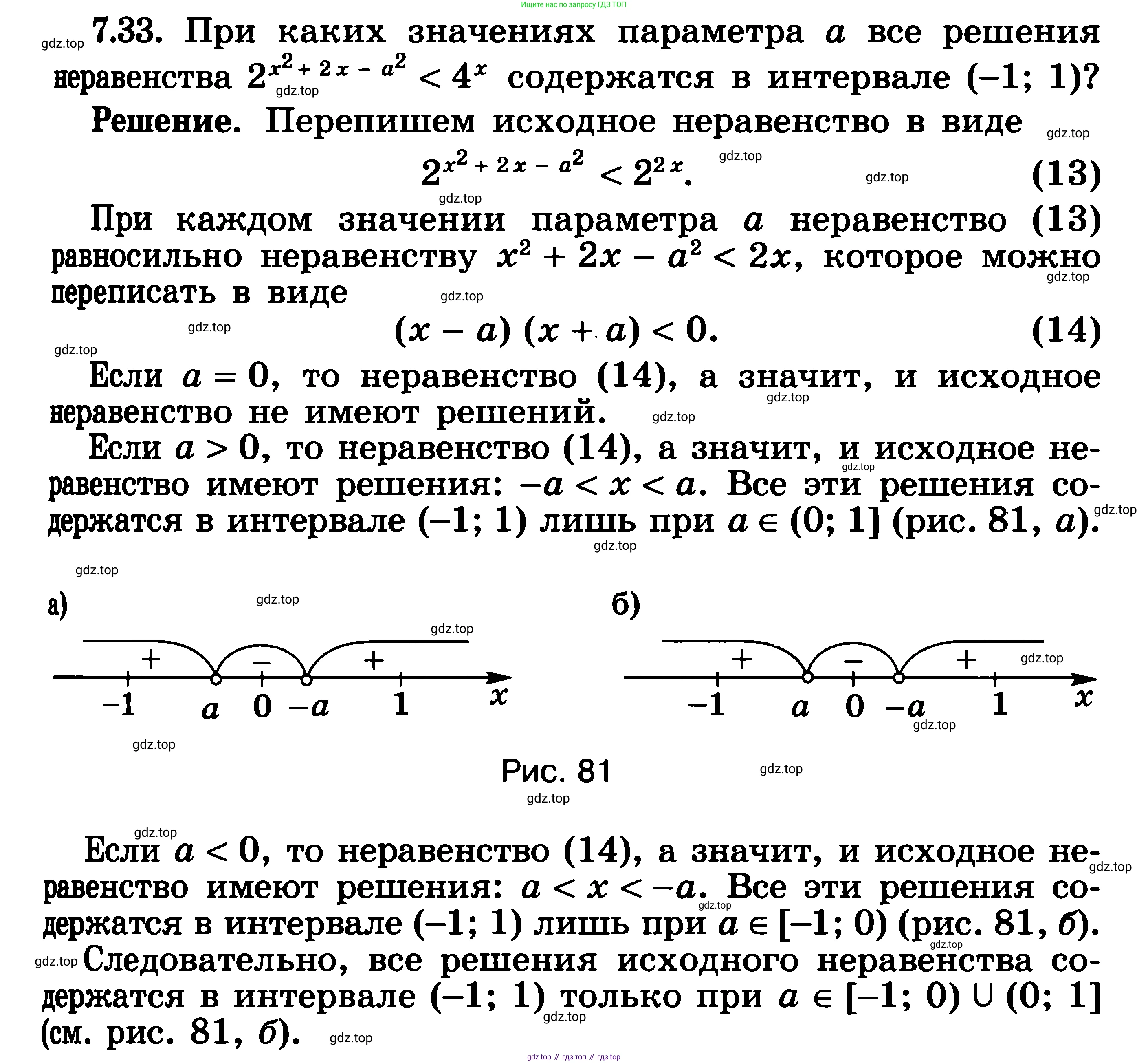 ГДЗ Алгебра, 11 класс Учебник, авторы: Никольский Сергей Михайлович, Потапов Михаил Константинович, Решетников Николай Николаевич, Шевкин Александр Владимирович, издательство Просвещение, Москва, 2014, голубого цвета, страница 225, номер 7.33, Решение 3