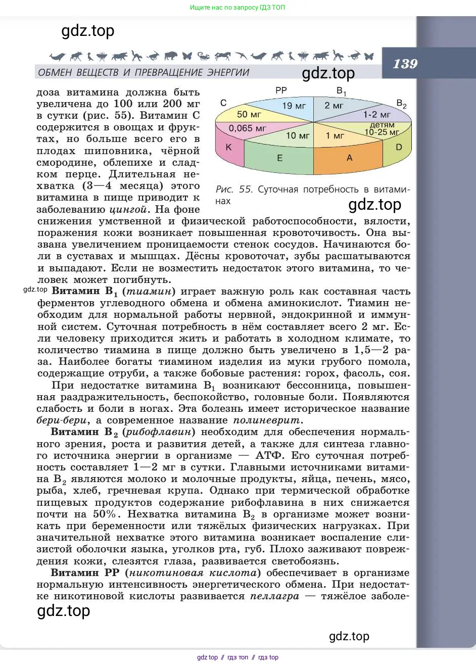 Биология, 8 класс Учебник, авторы: Пасечник Владимир Васильевич, Каменский Андрей Александрович, Швецов Глеб Геннадьевич, издательство Просвещение, Москва, 2019, страница 139