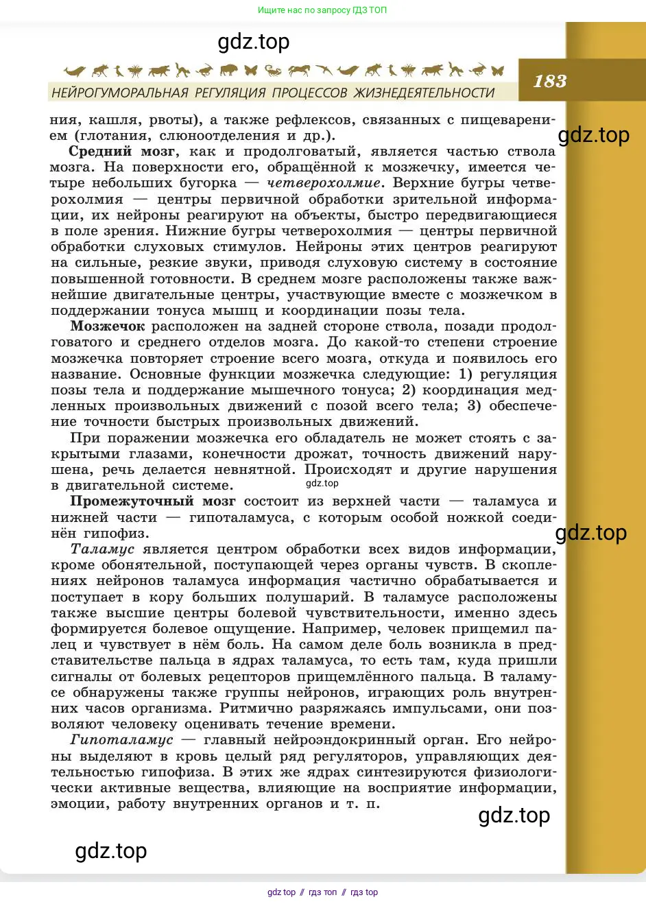 Биология, 8 класс Учебник, авторы: Пасечник Владимир Васильевич, Каменский Андрей Александрович, Швецов Глеб Геннадьевич, издательство Просвещение, Москва, 2019, страница 183
