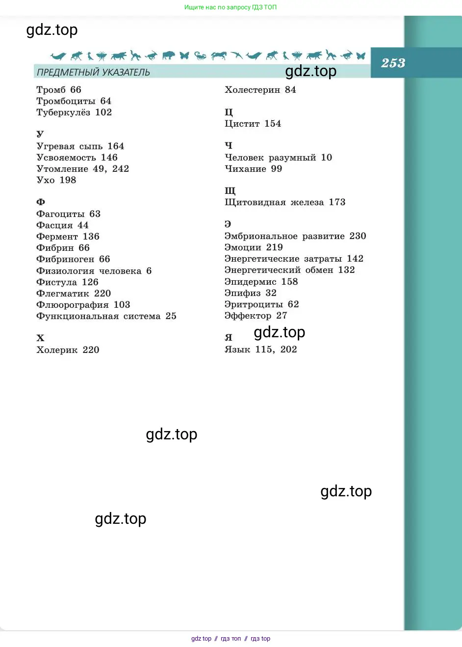 Биология, 8 класс Учебник, авторы: Пасечник Владимир Васильевич, Каменский Андрей Александрович, Швецов Глеб Геннадьевич, издательство Просвещение, Москва, 2019, страница 253