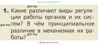 Биология, 8 класс Учебник, авторы: Пасечник Владимир Васильевич, Каменский Андрей Александрович, Швецов Глеб Геннадьевич, издательство Просвещение, Москва, 2019, страница 98, номер 1, Условие