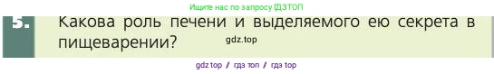 Биология, 8 класс Учебник, авторы: Пасечник Владимир Васильевич, Каменский Андрей Александрович, Швецов Глеб Геннадьевич, издательство Просвещение, Москва, 2019, страница 121, номер 5, Условие