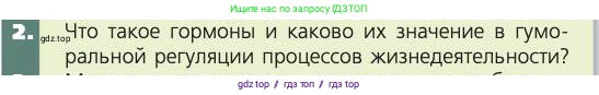 Биология, 8 класс Учебник, авторы: Пасечник Владимир Васильевич, Каменский Андрей Александрович, Швецов Глеб Геннадьевич, издательство Просвещение, Москва, 2019, страница 175, номер 2, Условие