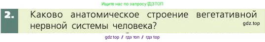 Биология, 8 класс Учебник, авторы: Пасечник Владимир Васильевич, Каменский Андрей Александрович, Швецов Глеб Геннадьевич, издательство Просвещение, Москва, 2019, страница 189, номер 2, Условие