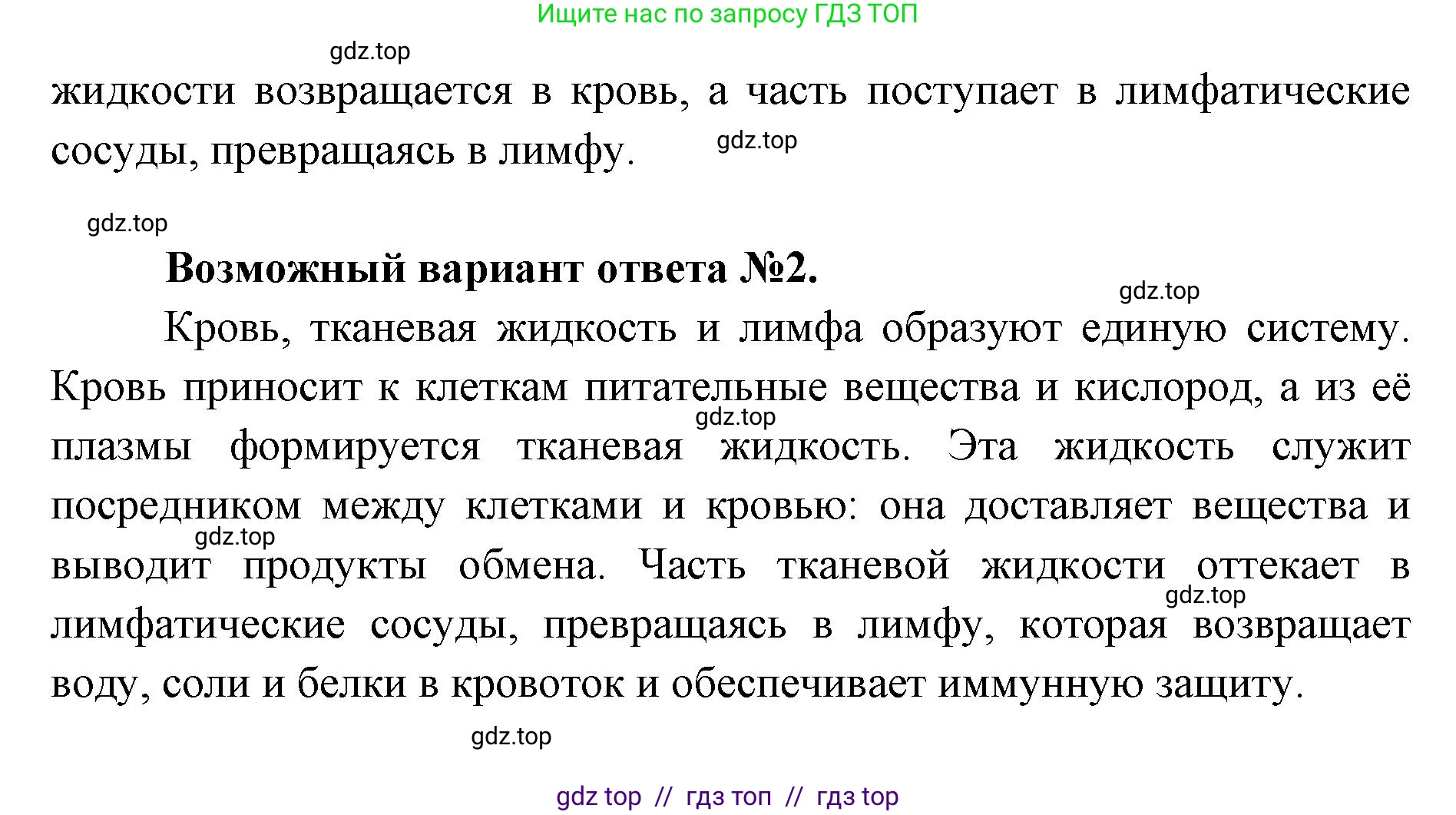 Биология, 8 класс Учебник, авторы: Пасечник Владимир Васильевич, Каменский Андрей Александрович, Швецов Глеб Геннадьевич, издательство Просвещение, Москва, 2019, страница 61, номер 1, Решение (продолжение 2)