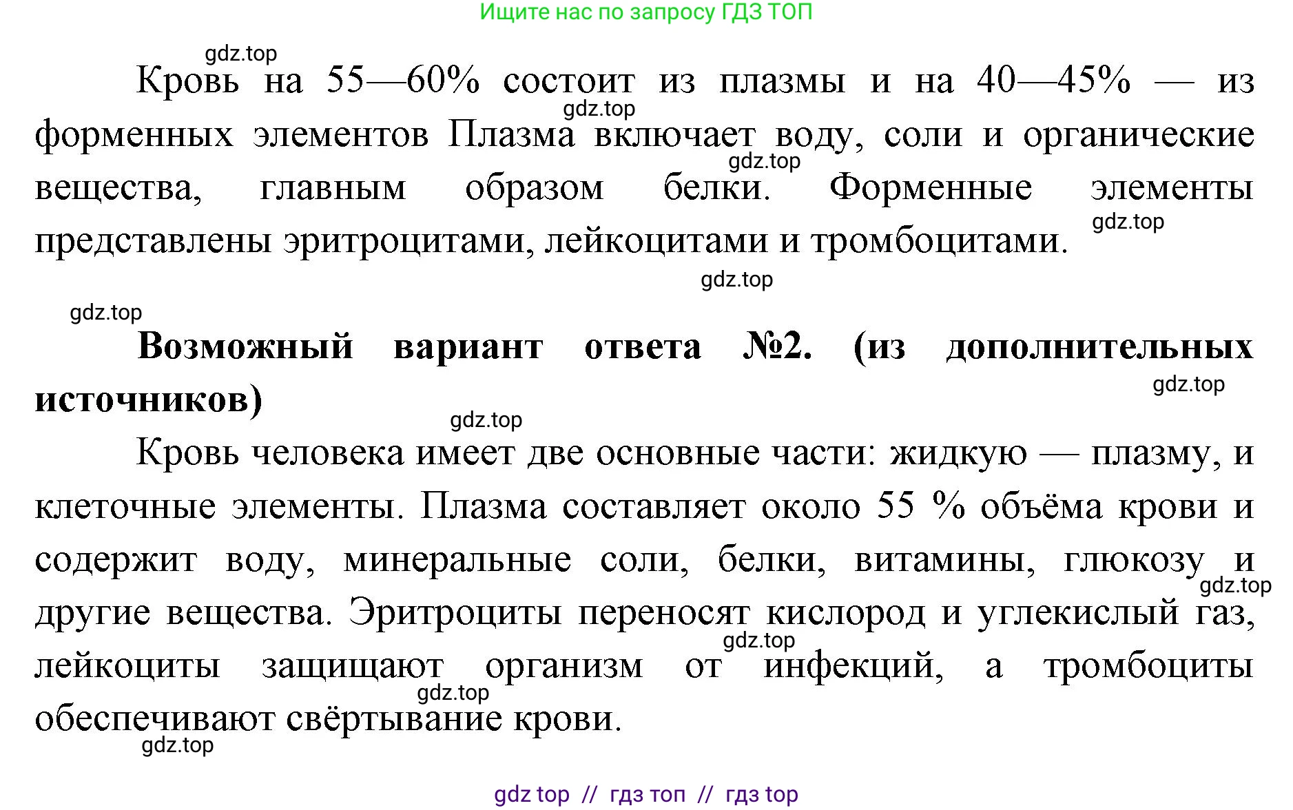 Биология, 8 класс Учебник, авторы: Пасечник Владимир Васильевич, Каменский Андрей Александрович, Швецов Глеб Геннадьевич, издательство Просвещение, Москва, 2019, страница 65, номер 1, Решение (продолжение 2)