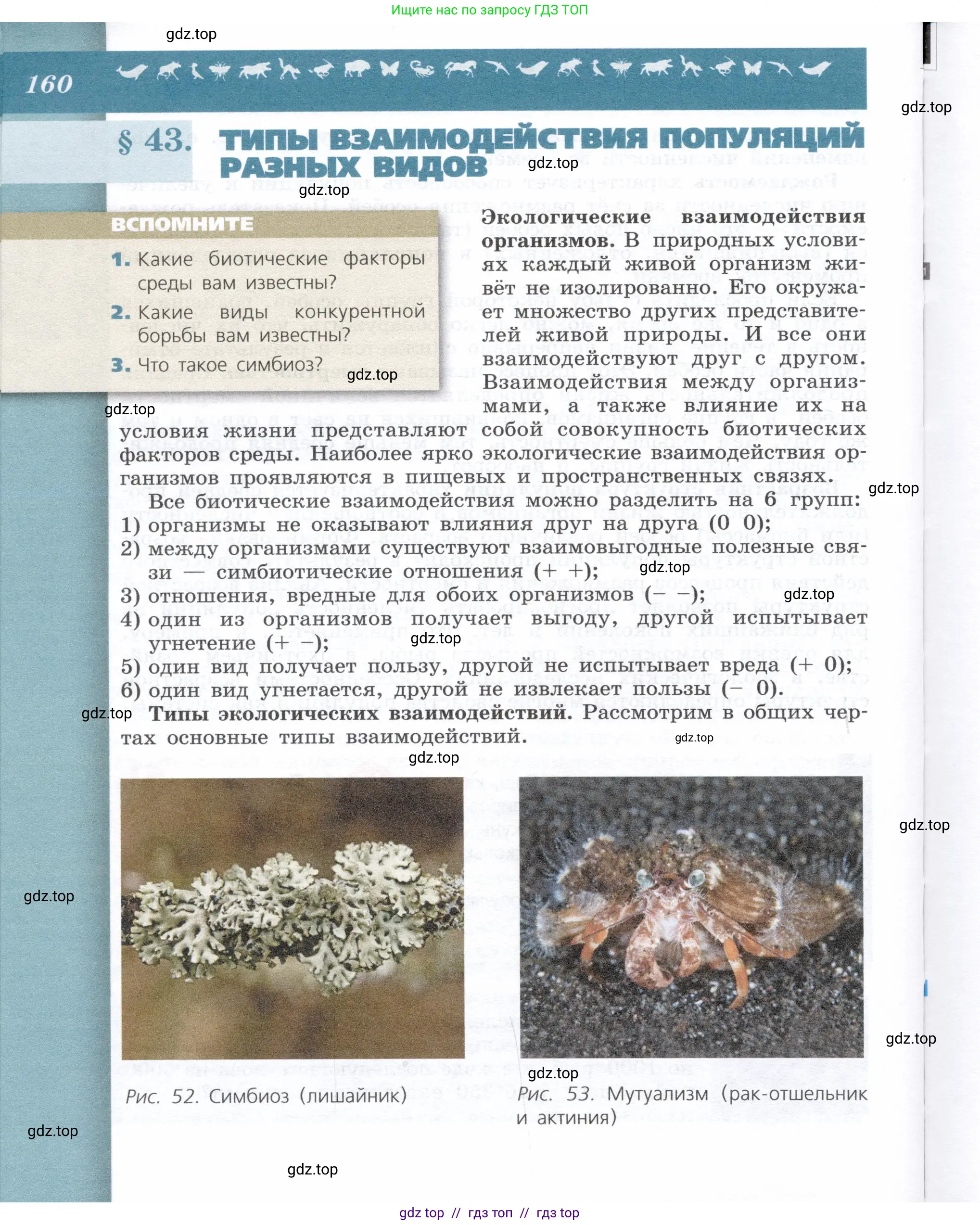 Биология, 9 класс Учебник, автор: Пасечник Владимир Васильевич, издательство Просвещение, Москва, 2019, страница 160