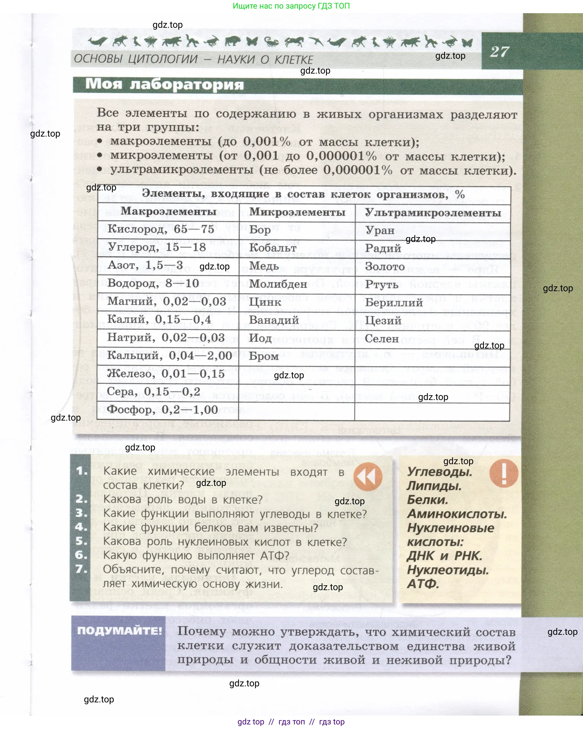 Биология, 9 класс Учебник, автор: Пасечник Владимир Васильевич, издательство Просвещение, Москва, 2019, страница 27