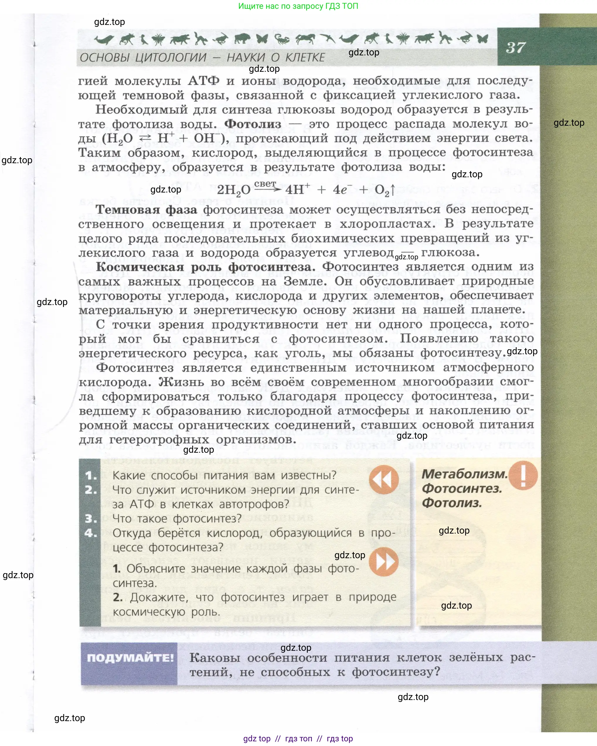 Биология, 9 класс Учебник, автор: Пасечник Владимир Васильевич, издательство Просвещение, Москва, 2019, страница 37